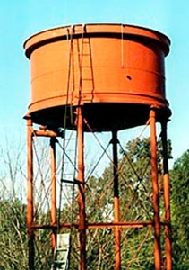 Overhead tank no need to climb ladders to check levels.